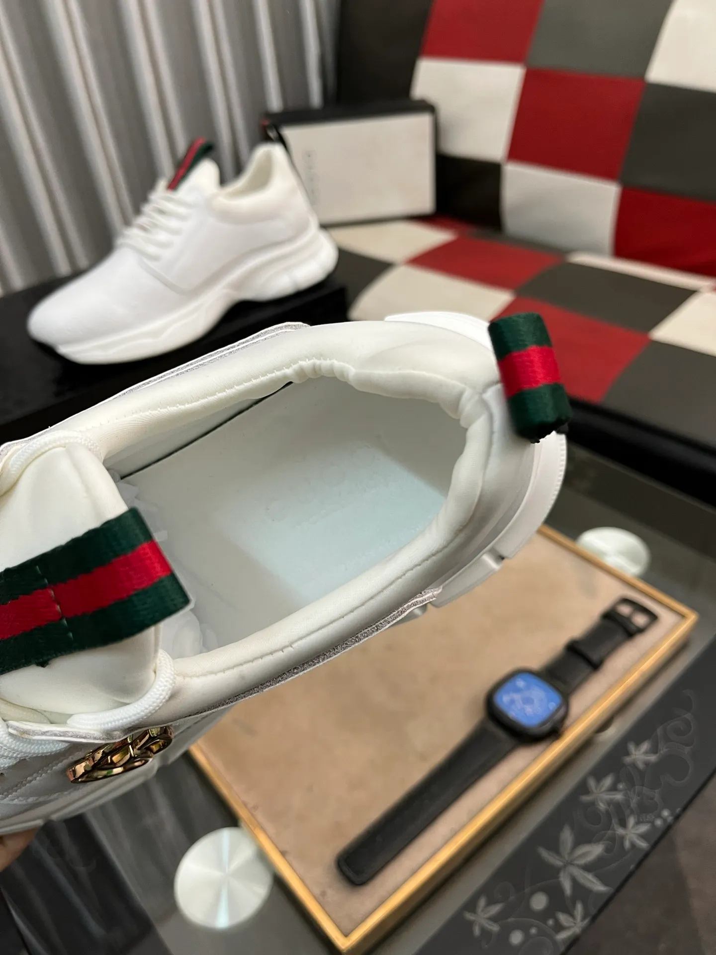 Men's shoes 💰440⌚️⌚️ (GUCCI-Gucci) luxury brand sports and casual shoes, imported original material, sheepskin lining, high-end and comfortable, original outsole is light and wear-resistant! Purely handmade, details determine quality! 38-443️⃣colors available